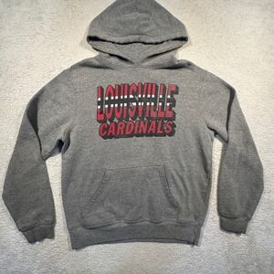 Captivating Apparel Louisville Cardinals Hoodie‎ Sweatshirt Gray Adult Medium